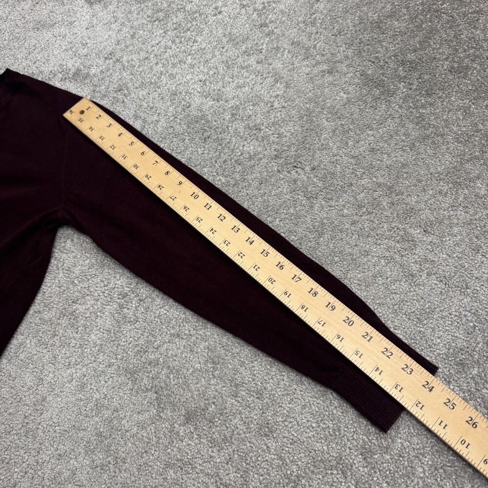 American Eagle Outfitters Cotton Pullover Sweater Mens Medium Maroon V-Neck Knit - Picture 10 of 11